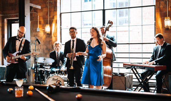 JJ Band performing at a wedding