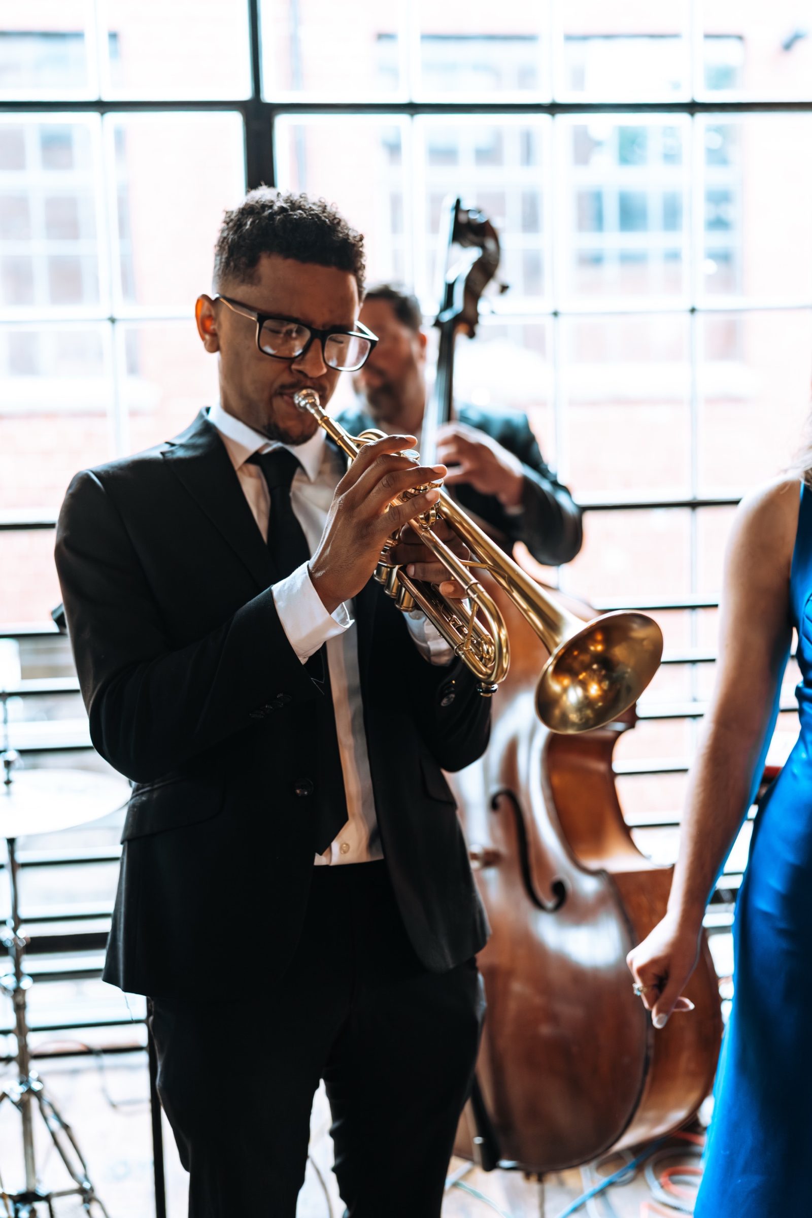 JJ Band trumpeter performing live