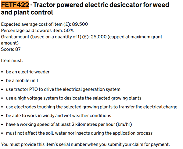 Government Grant FETF422 - Rootwave 