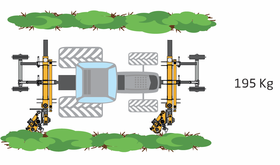 Inter-row cultivator - MIRA Reversible