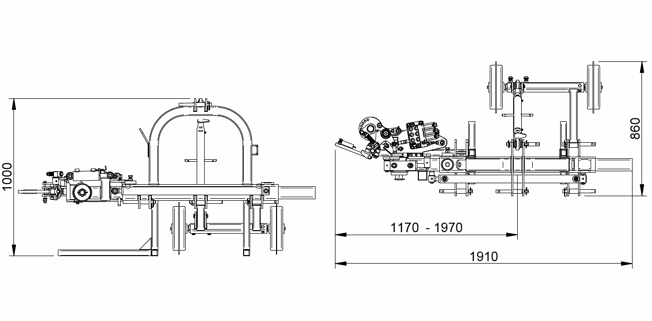 Inter-row cultivator - MIRA Reversible