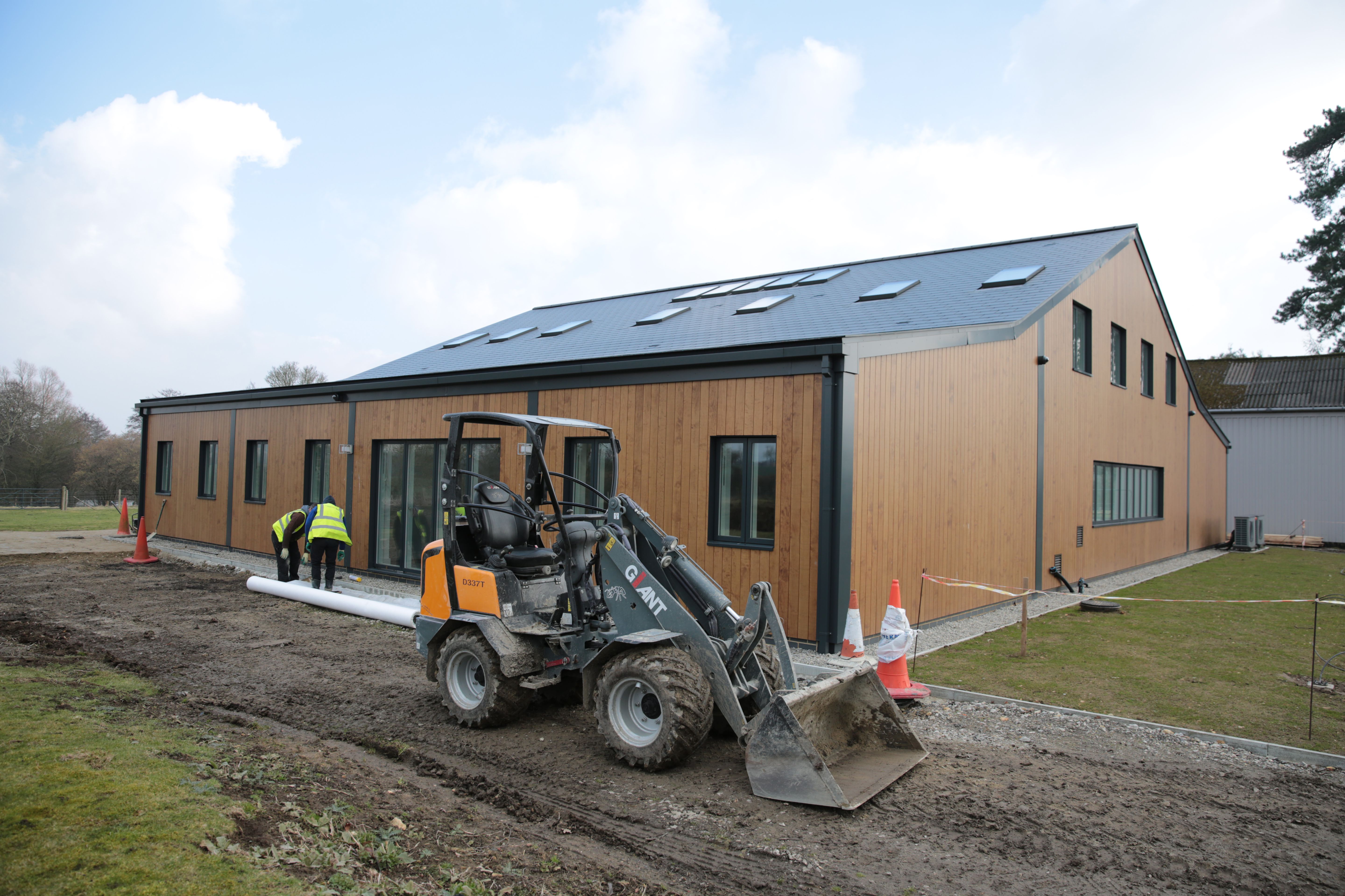 GIANT D337T Loader helps with 7000sqft. Housing Project- Trevor May Contractors