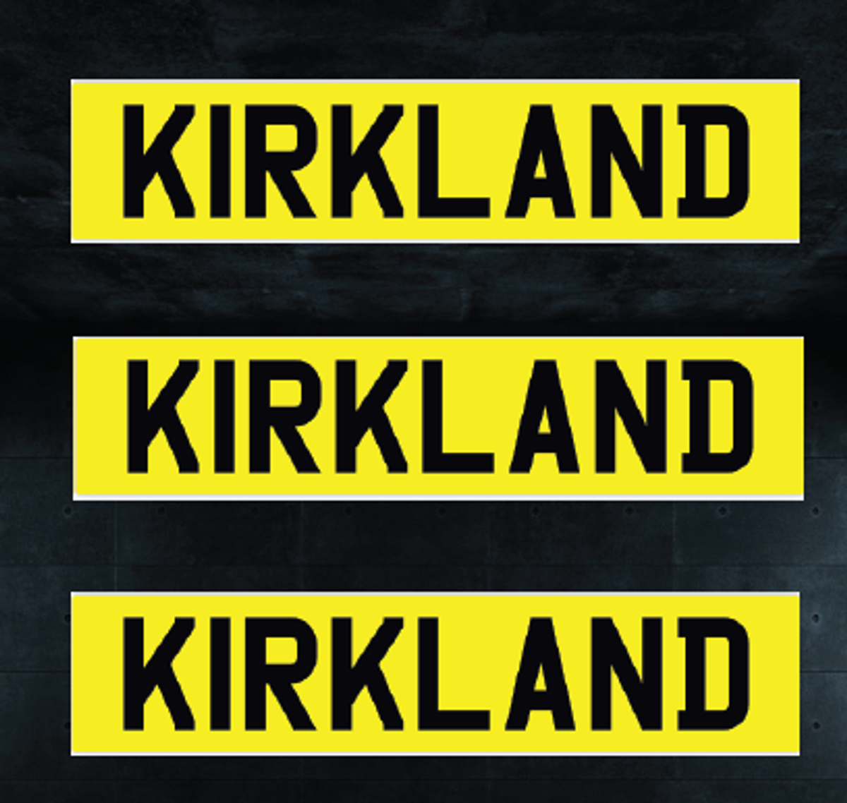 Printed Numberplates at Kirkland UK