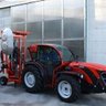De-leafer for raspberries with Antonio Carraro tractor