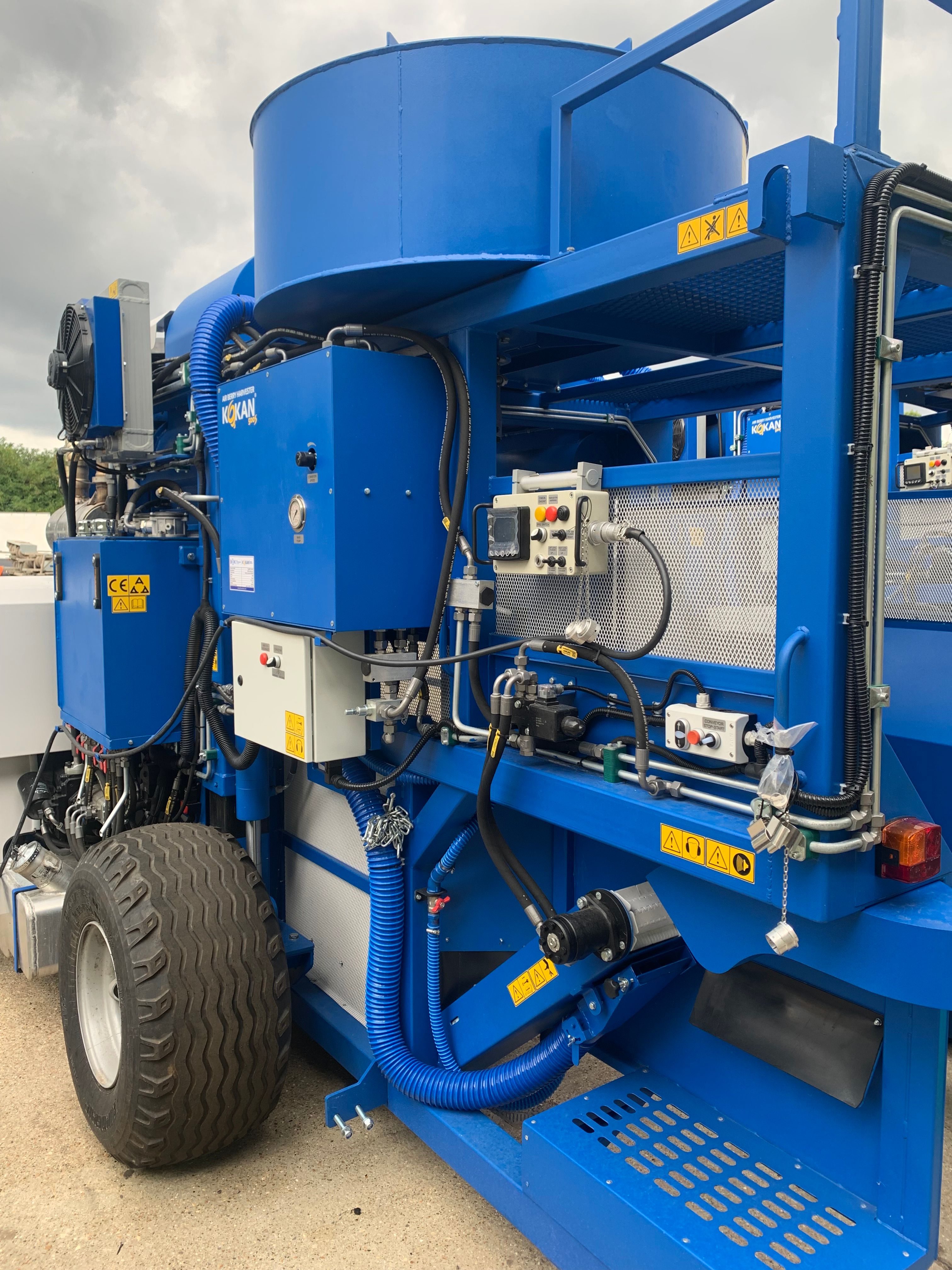 Harvester for soft fruit by Kirkland UK