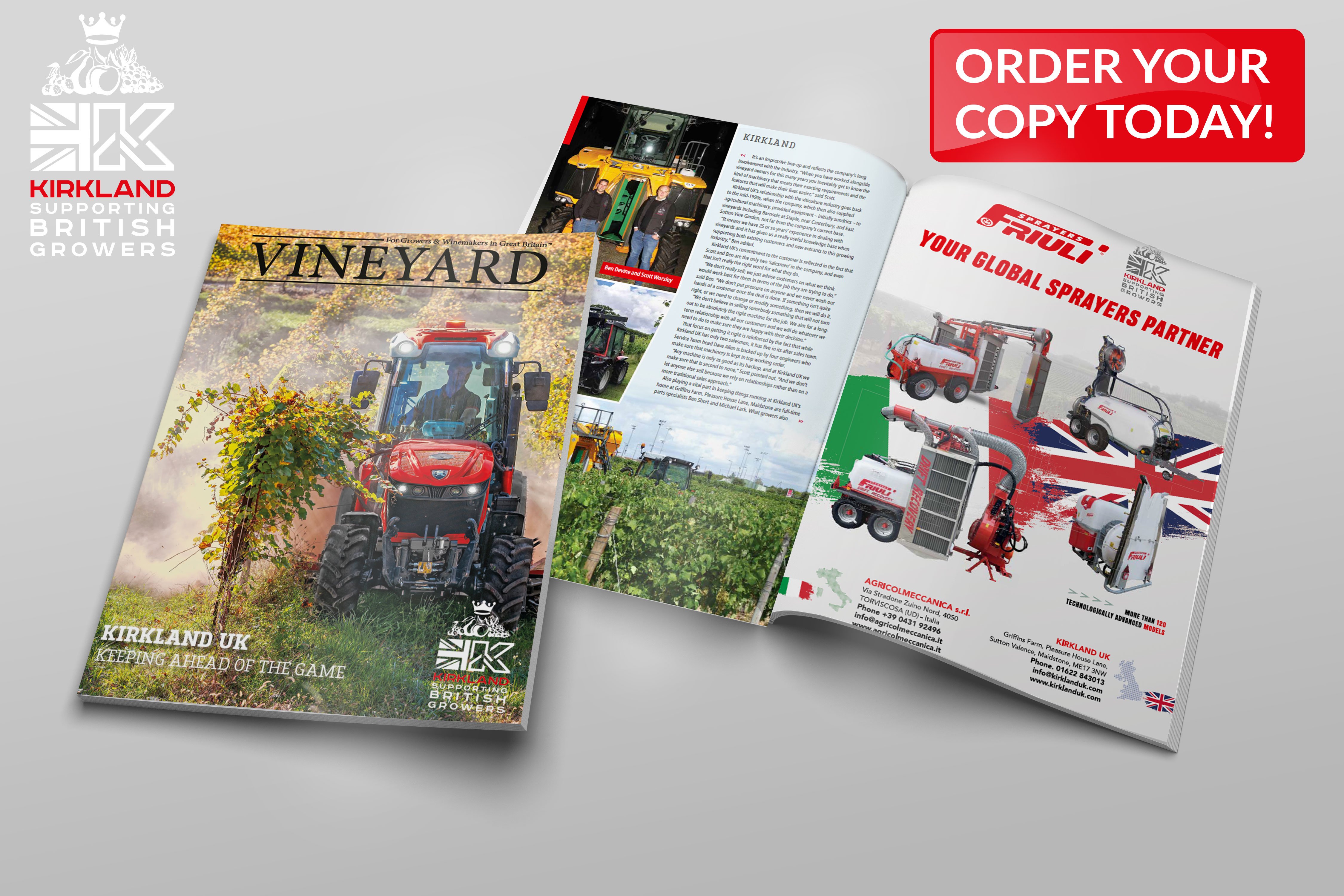 Vineyard Magazine features Kirkland UK
