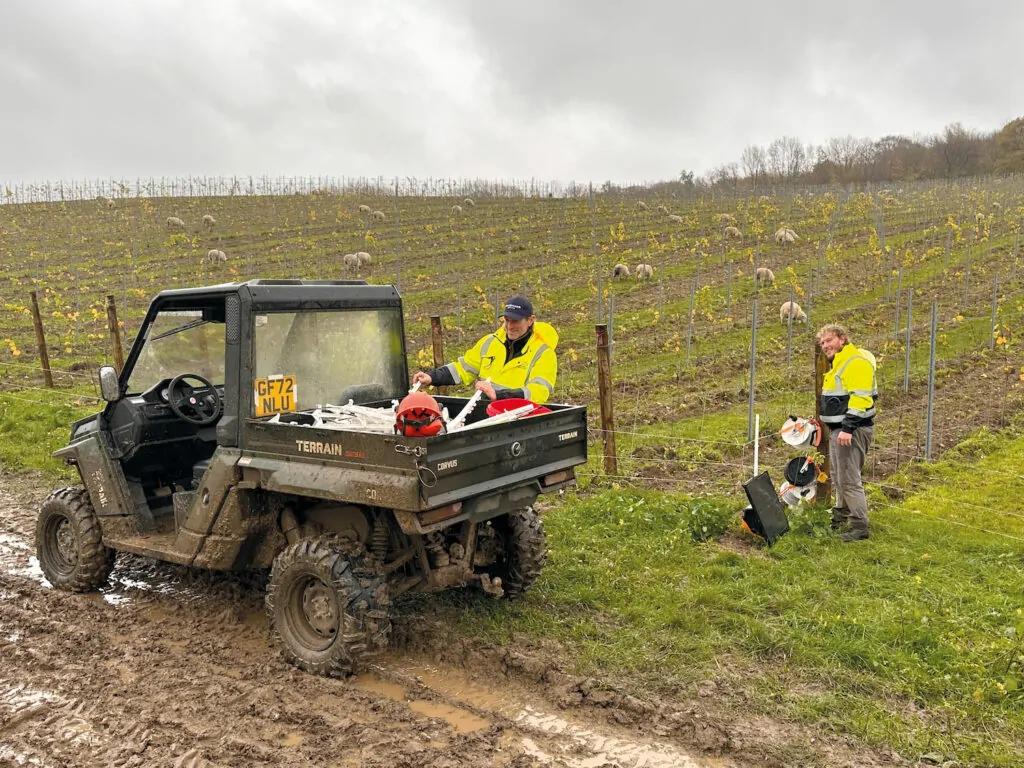 3x CORVUS UTV working hard at UK Vineyard!