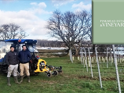 Pinkmead Estate & Vineyard take delivery of their Orizzonti Cultivator from Kirkland UK