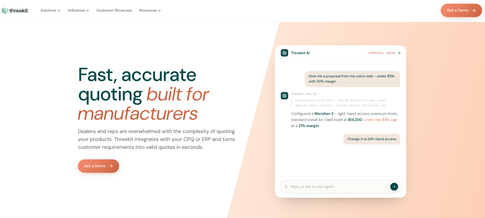 Threekit 3D product configurator interface
