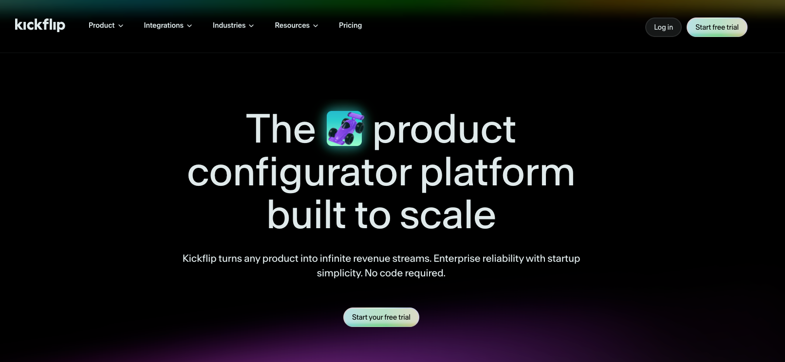 Kickflip ecommerce product customizer interface