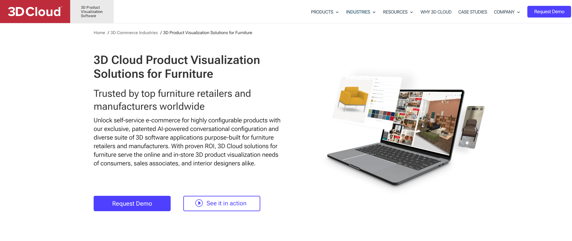 3D Cloud by Marxent furniture configurator