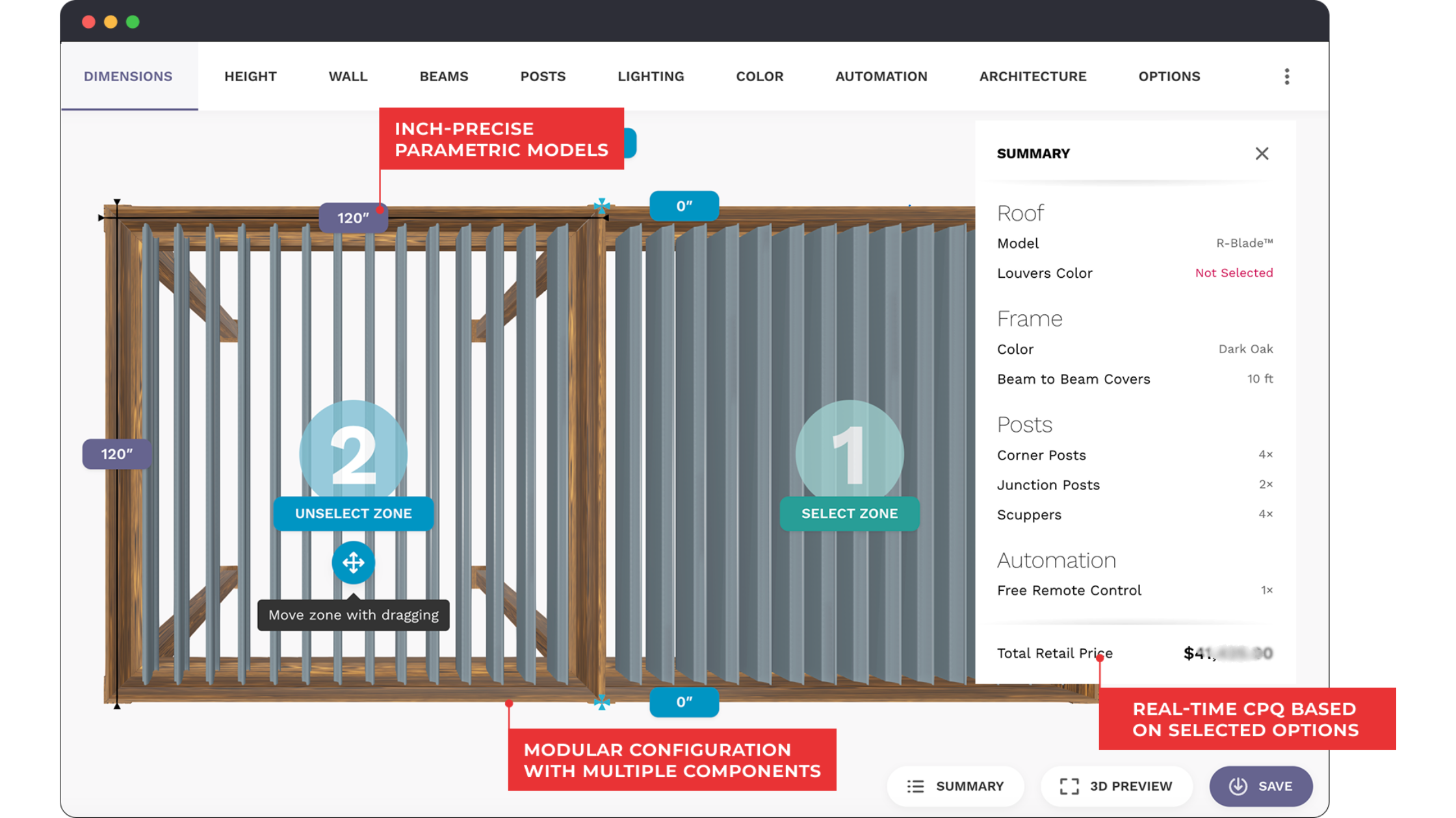 3d pergola configurator