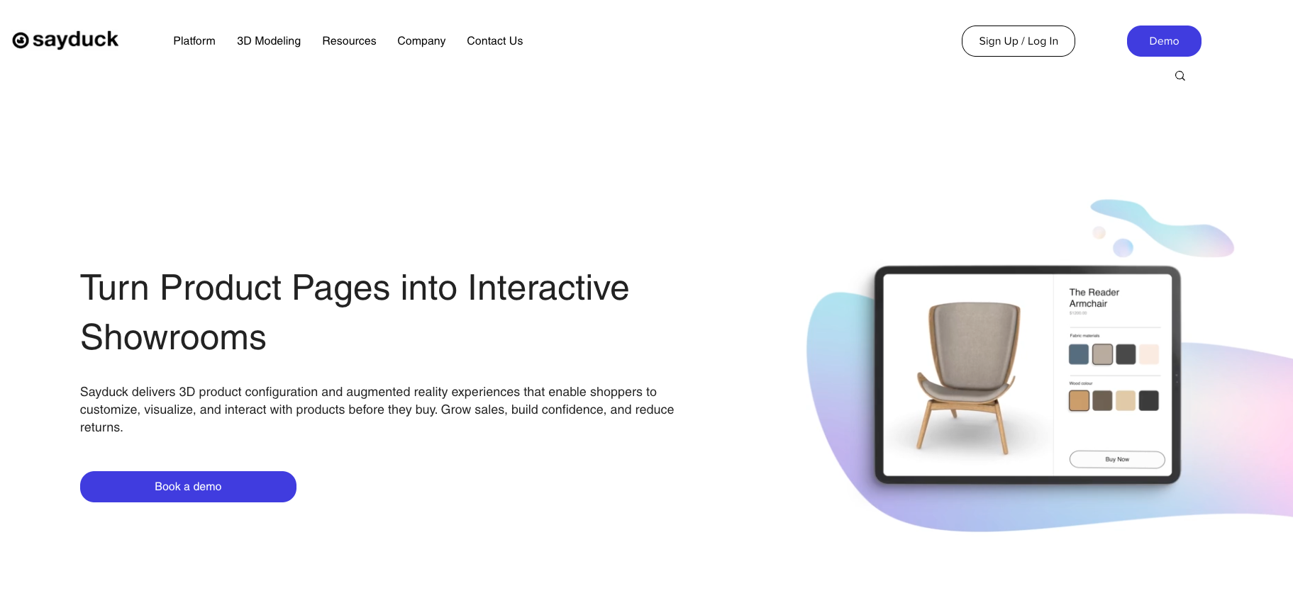 Sayduck 3D product visualization platform