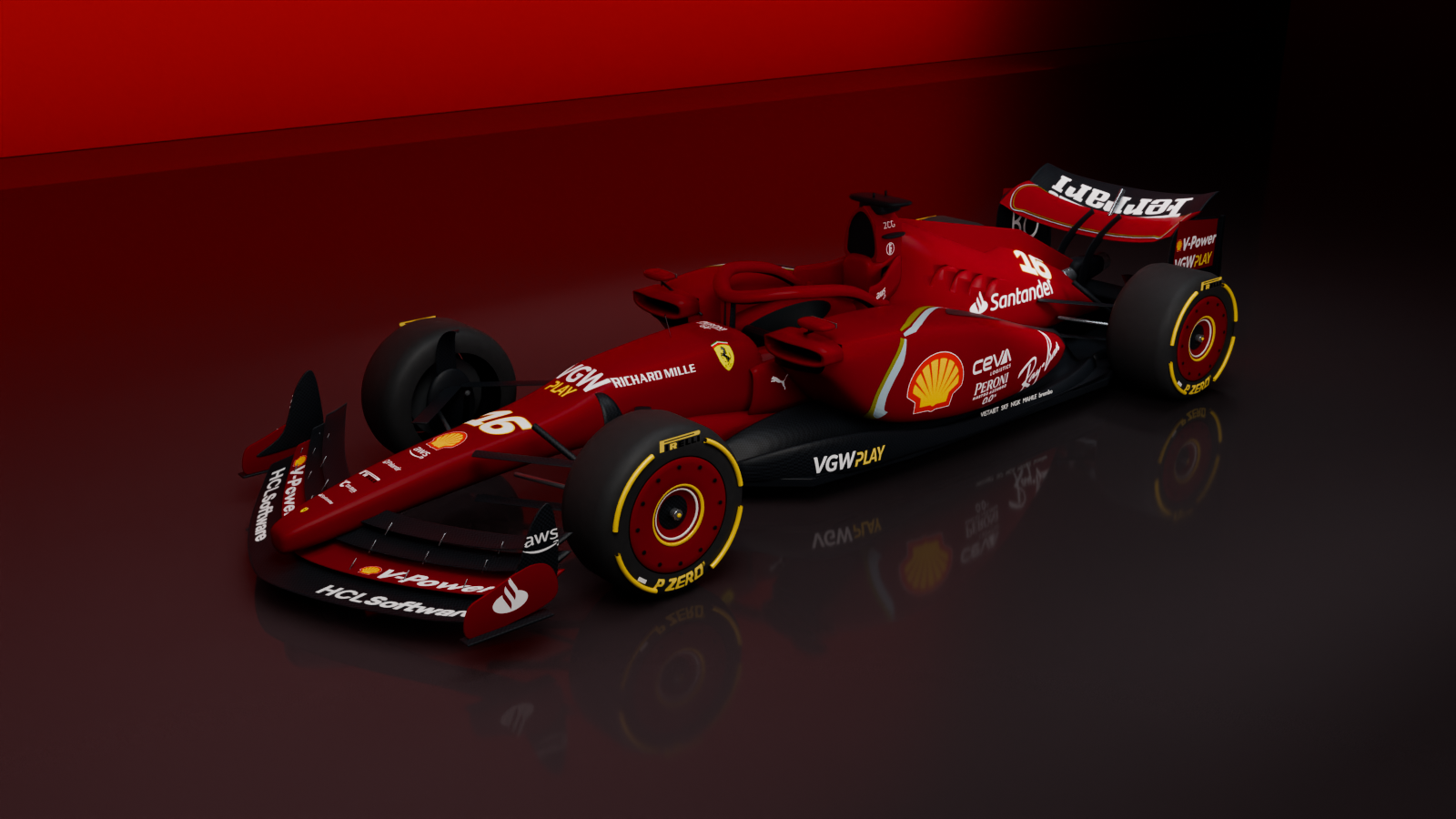 Final AI-generated 3D model of the F1 car after 12 hours and 11 iterations