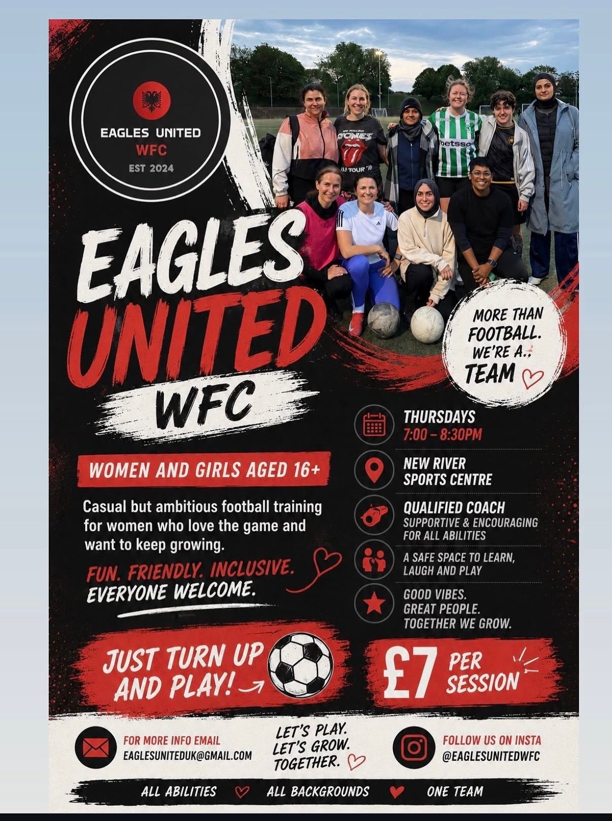 Looking for a womens football team for next season