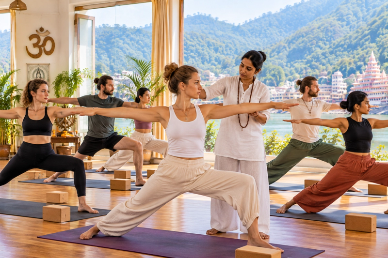 Hatha yoga fundamentals 100 hour TTC meditation in Rishikesh
