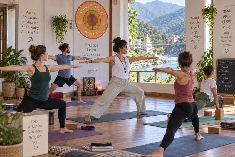 Yoga class sequencing for a new teacher in Rishikesh