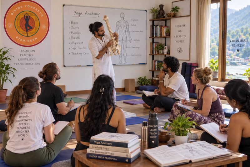 200-hour yoga teacher training inclusions in Rishikesh India