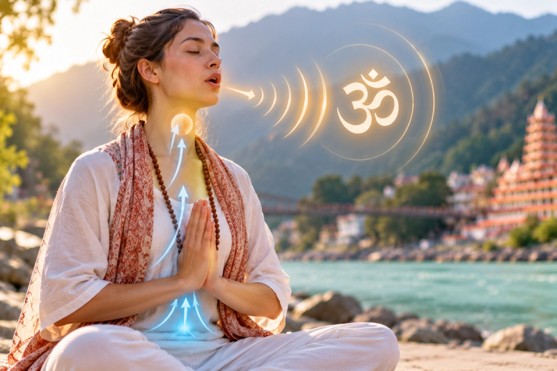 Mantra chanting sound vibration practice in Rishikesh yoga