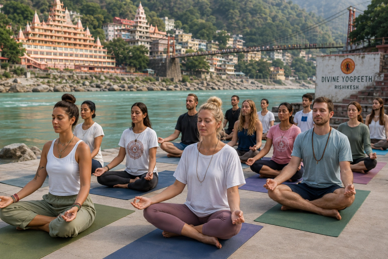 international students building a yoga teacher career after 200 hour TTC