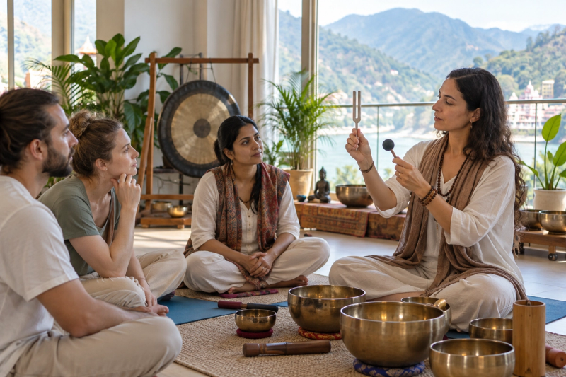 Tuning fork sound healing training workshop in Rishikesh India