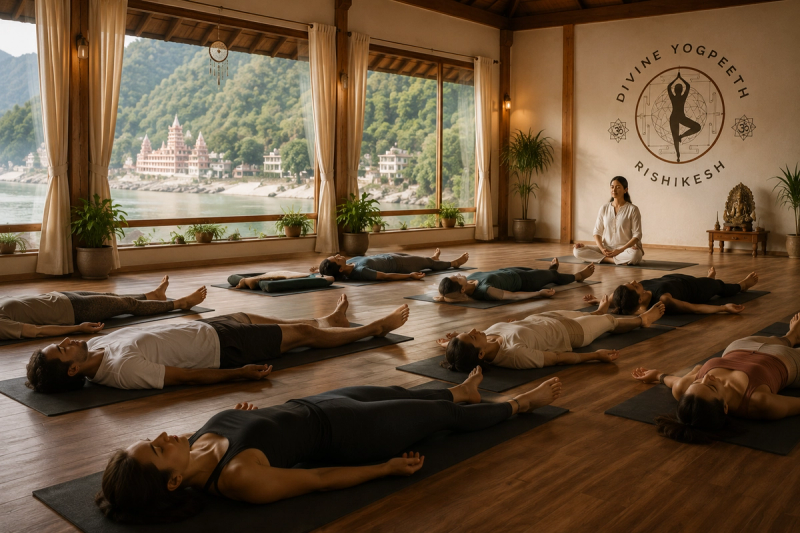 Ending a well-planned yoga sequence after teacher training with deep relaxation.