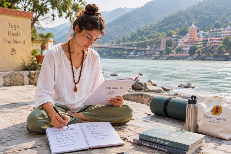 Part-time yoga teaching career planning after 100 hour YTT in Rishikesh