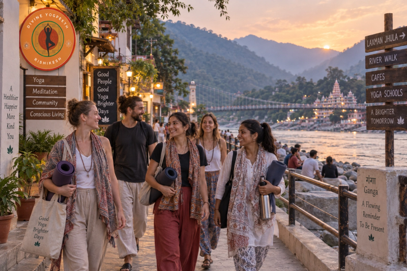 Affordable yoga retreat experience near Ganga in Rishikesh