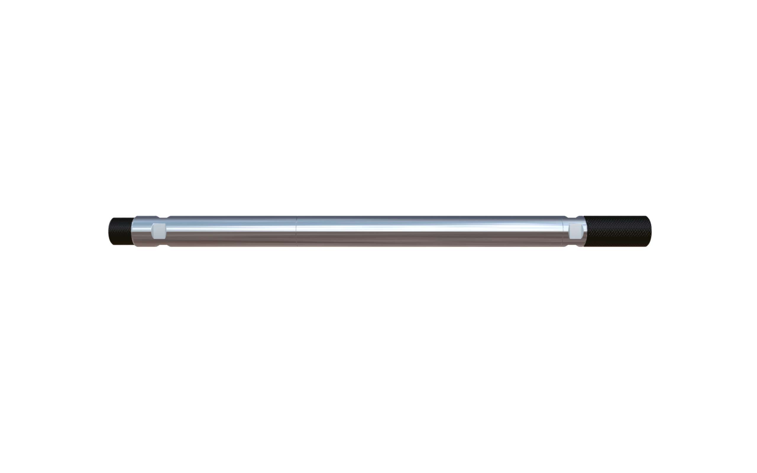 Gas Holdup Tool - long metal tube with black ends