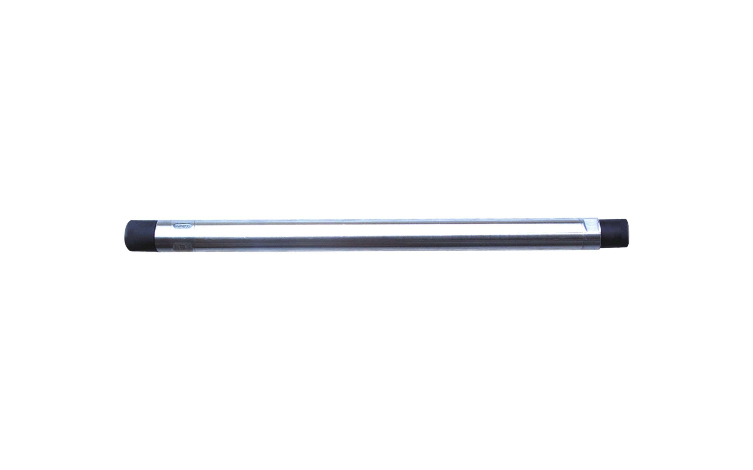 Long metal tube with black metal end caps