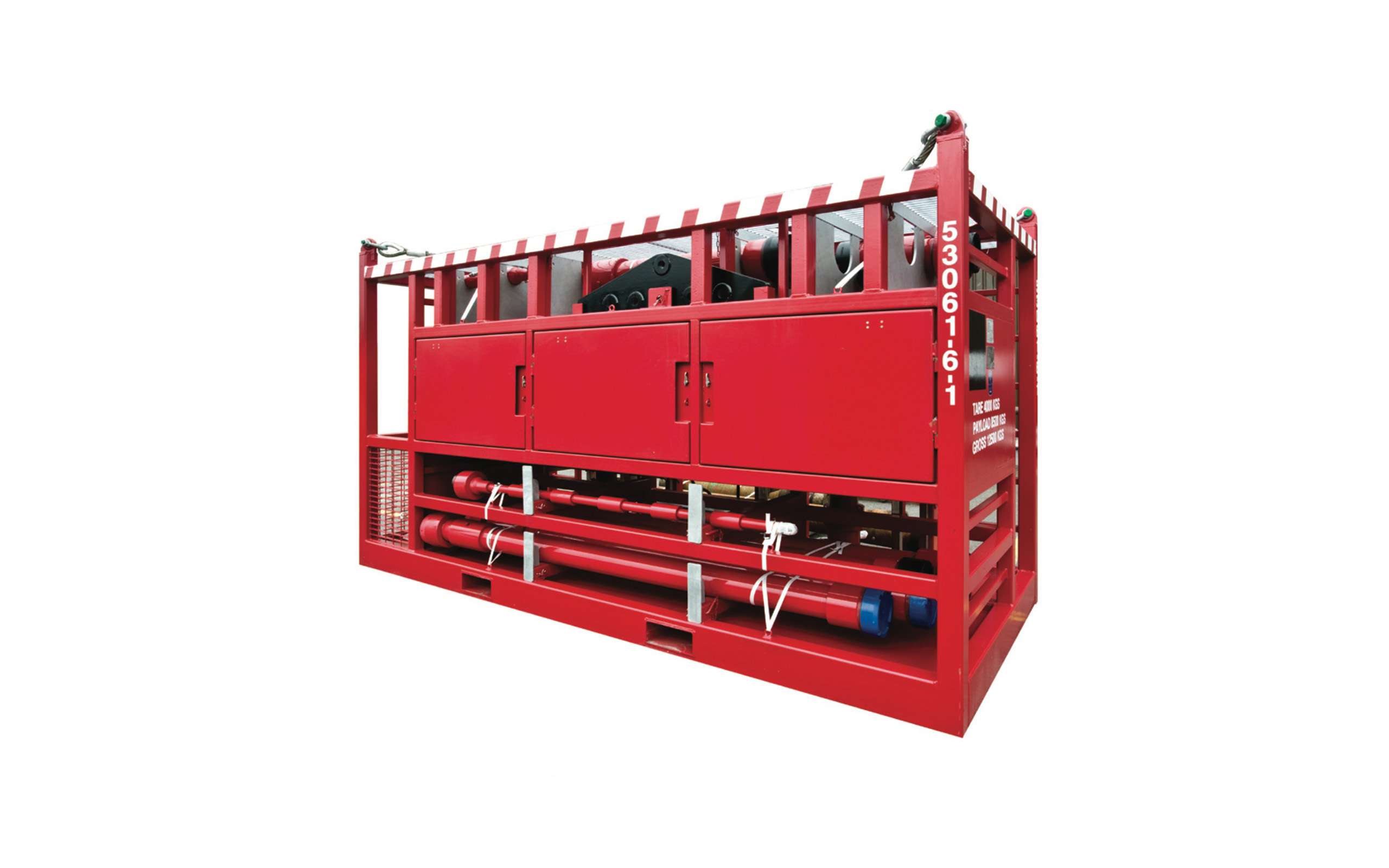 Big red metal transport box