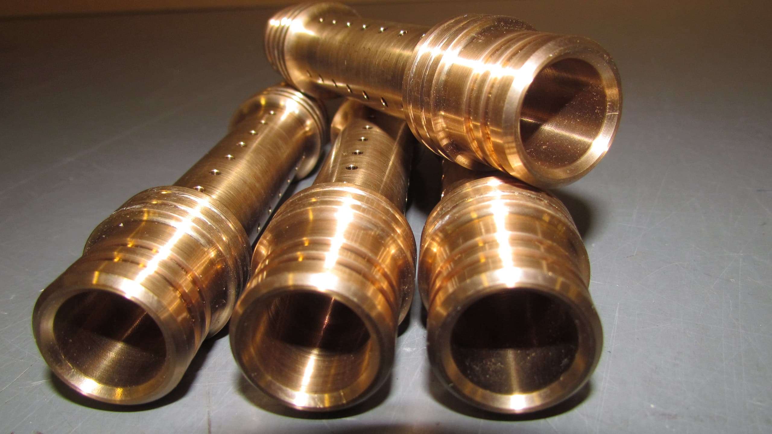 Brass tubes with threading