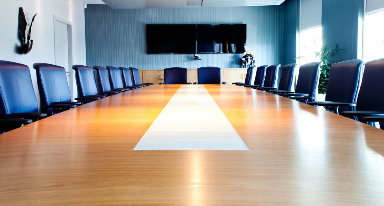 Picture of board room table