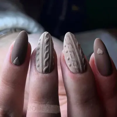 Nail art tricot mat