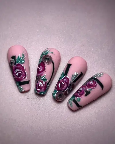 Roses bordeaux mat