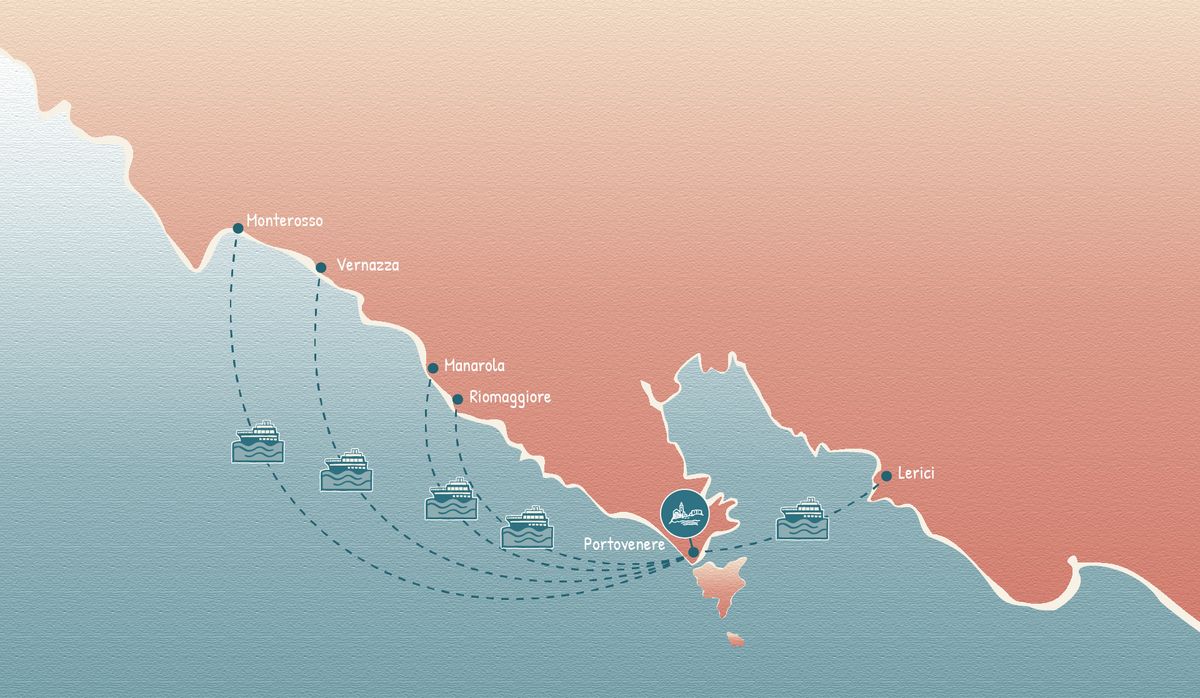 Map of the Gulf of Portovenere