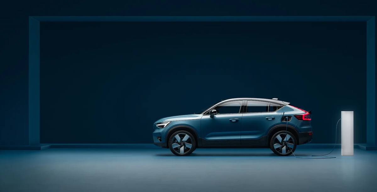 Ilustrasjonsbilde med en elektrisk Volvo