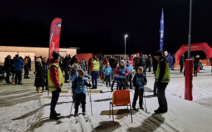 Start på barneskirenn. Foto: Tord Berntsen