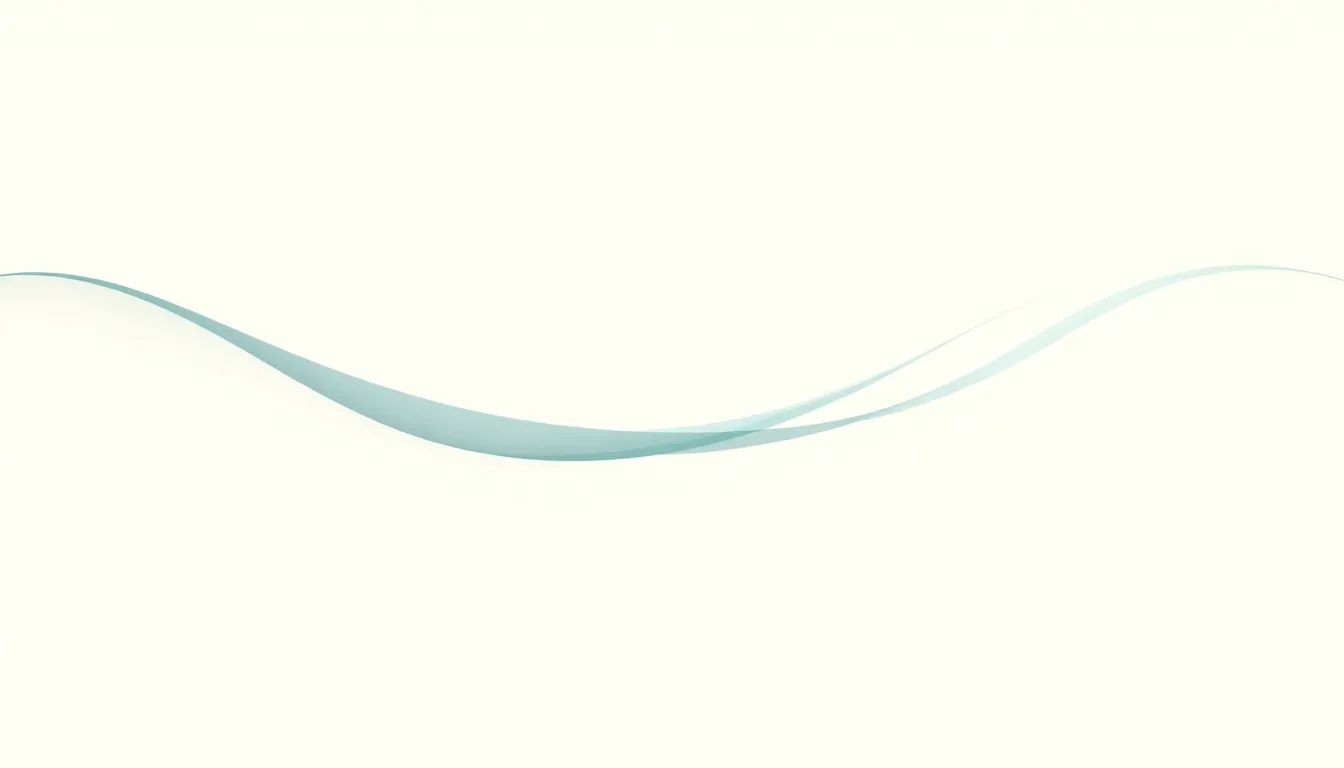 Abstract teal and grey strands flowing in parallel on a light background, suggesting fabric in motion