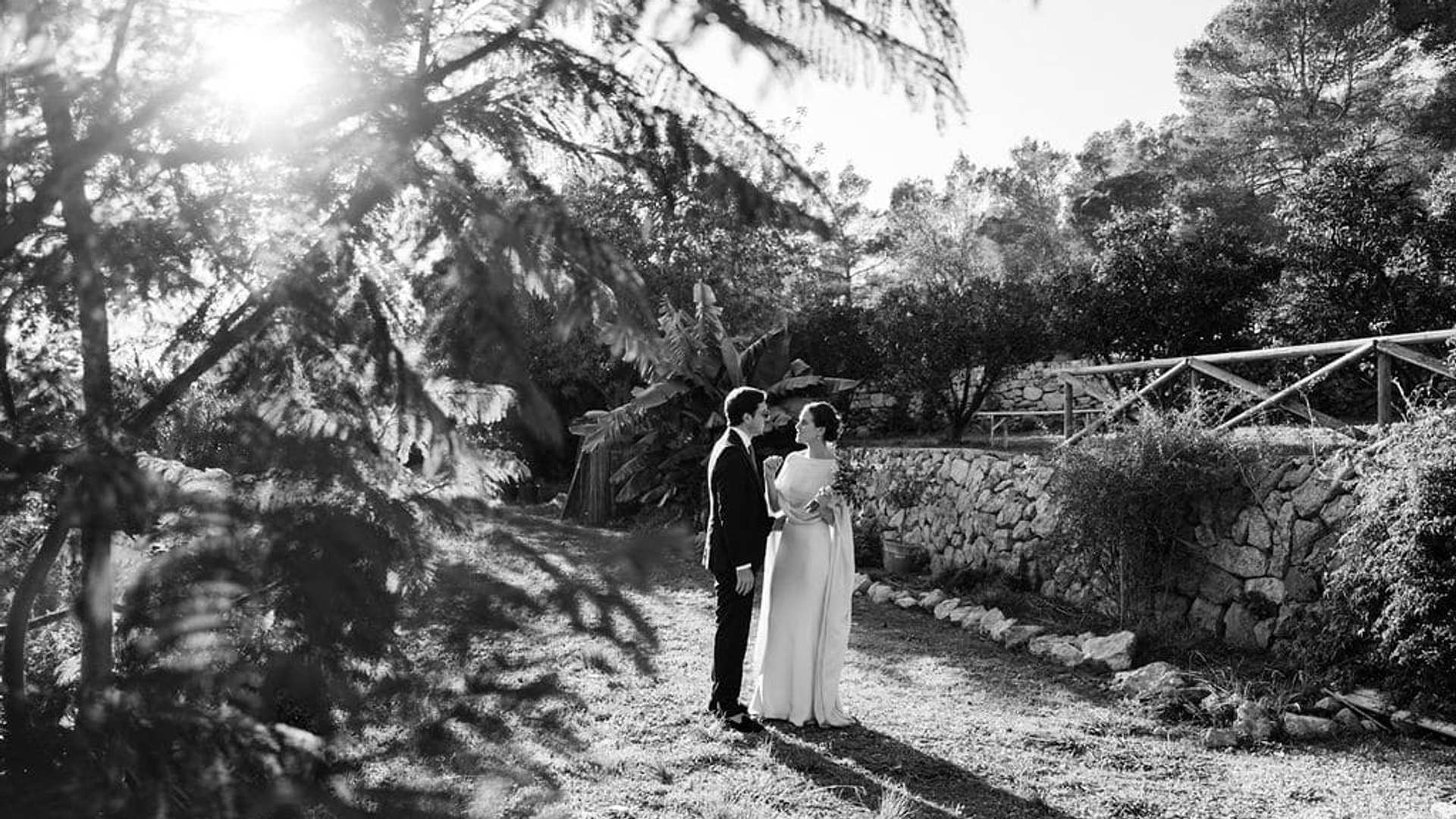 Intimate clifftop elopement ceremony overlooking the sea in Ibiza