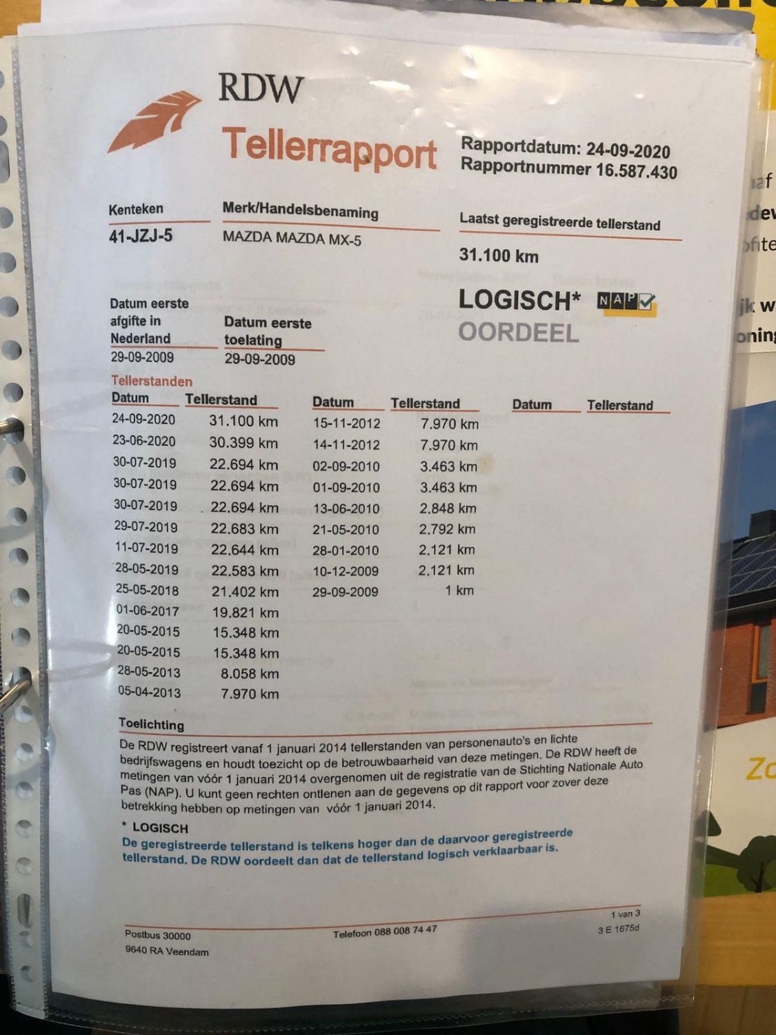Mazda MX-5 met slechts 31.100 km