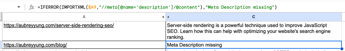 Use IFERROR in Google Sheets