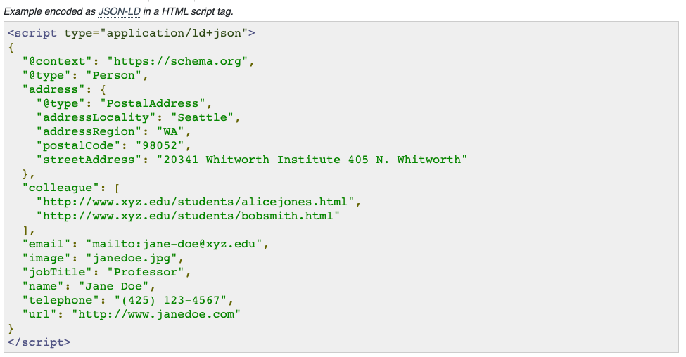 JSON-LD schema markup