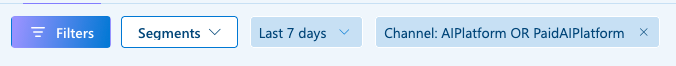 Filter AI channel in Microsoft Clarity