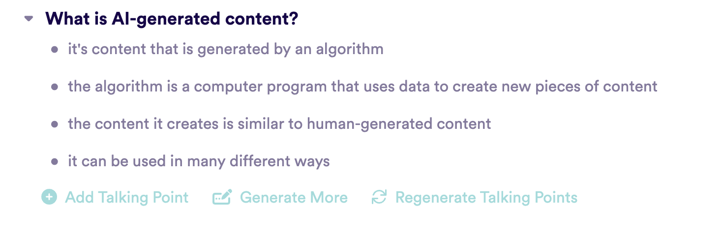 Generate talking point with Copy.ai