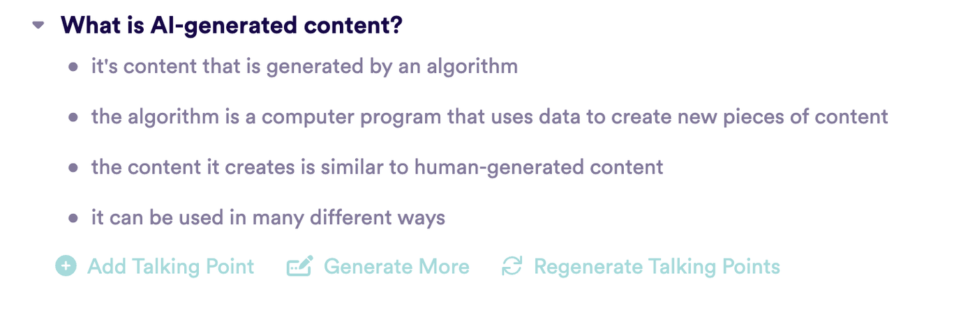 Generate talking point with Copy.ai