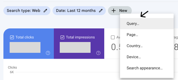Click “+ New” and select “Query”