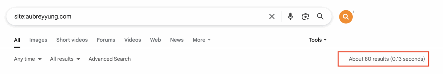 See the number of results