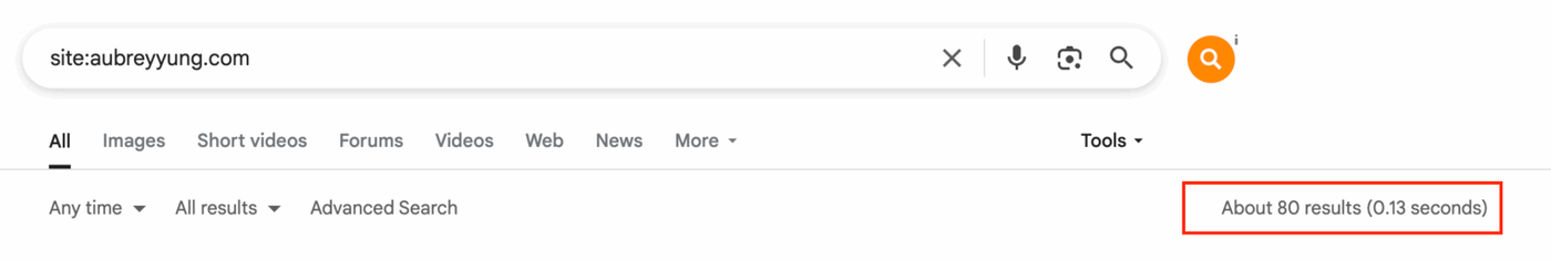 See the number of results