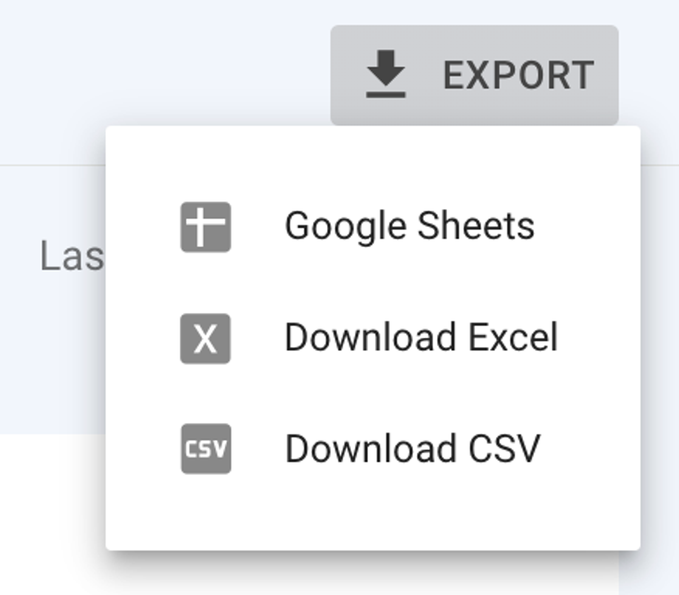 Export your data